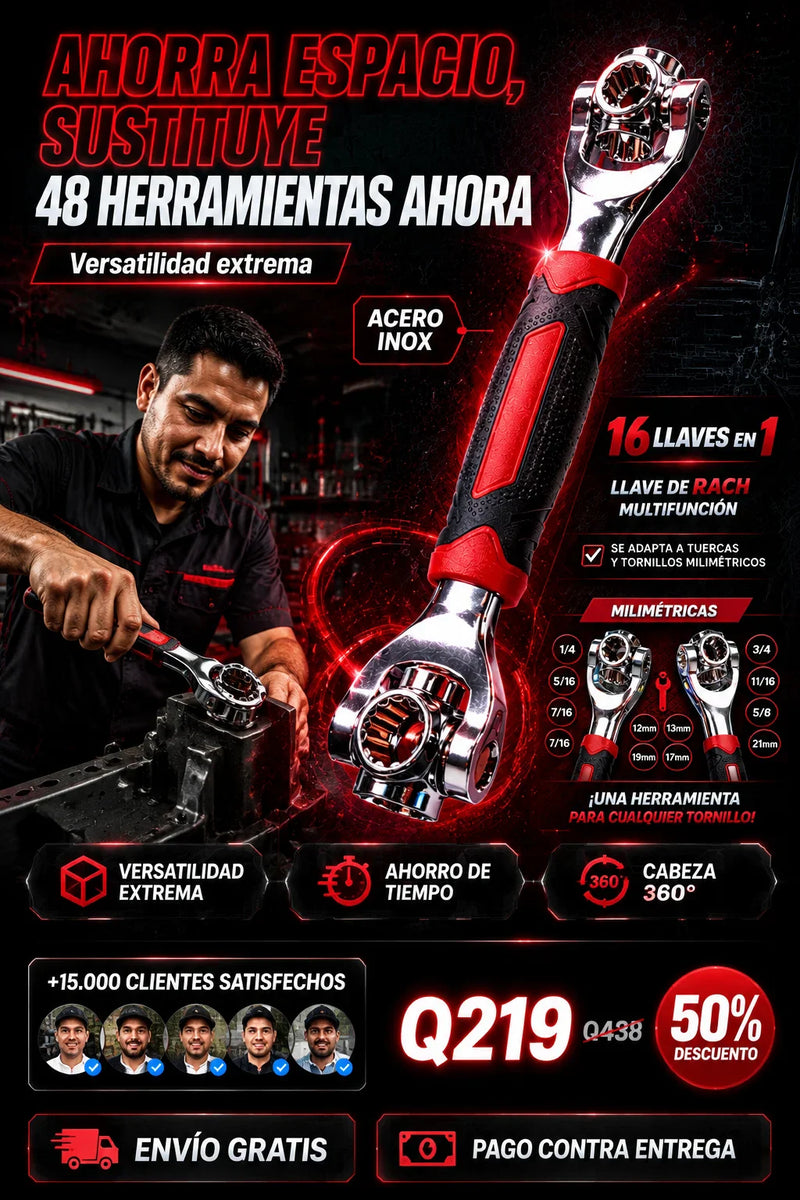 Llave Multifuncion Universal Con Cabezal